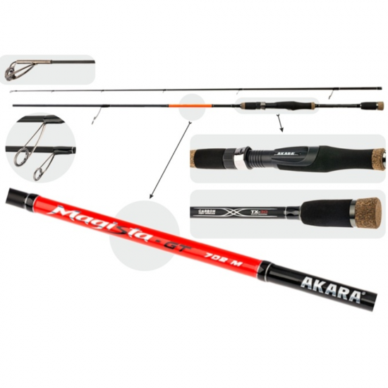 Meškerė Akara MAGISTA-GT M TX-30 2X Ilgis 210 cm testas 5,5 - 27 g Meškerė Akara MAGISTA-GT M TX-30 2X Ilgis 210 cm testas 5,5 - 27 g