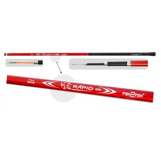 Meškerė Fish2Fish RAPID Pole HTC, Ilgis 4m Testas 10-40g. Meškerė Fish2Fish RAPID Pole HTC, Ilgis 4m Testas 10-40g.