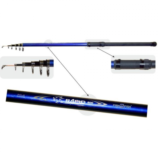 Meškerė LB Fish2Fish RAPID Long Blue ilgis 500 cm, testas 10 -40 g Meškerė LB Fish2Fish RAPID Long Blue ilgis 500 cm, testas 10 -40 g