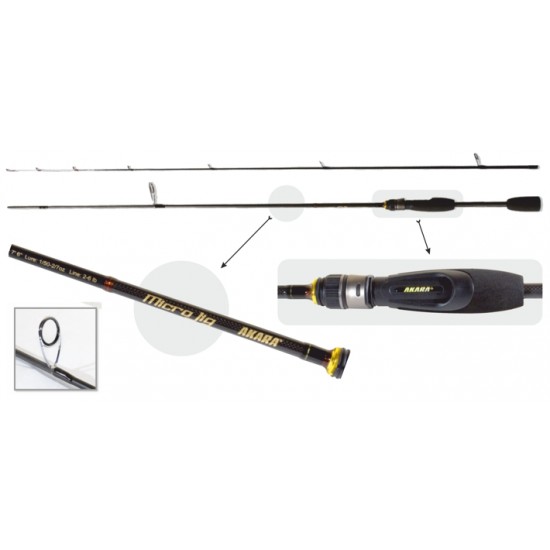 Mikro Spiningas AKARA Micro Jig TX-30» SL1003 2-jų dalių, Ilgis 2.30m, Testas 0,6-8 Mikro Spiningas AKARA Micro Jig TX-30» SL1003 2-jų dalių, Ilgis 2.30m, Testas 0,6-8