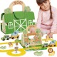 Mini zoologijos sodo nešiojamų gyvūnų krepšių rinkinys TOOKY TOY