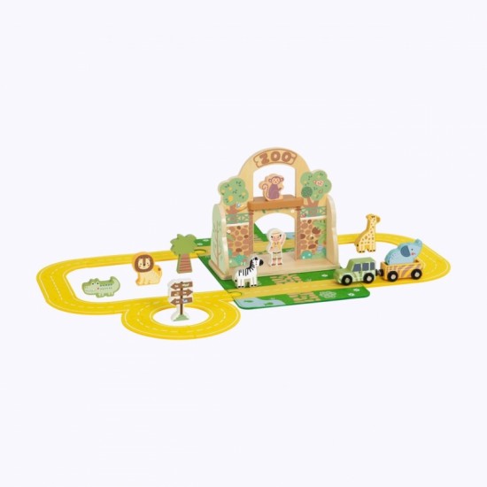Mini zoologijos sodo nešiojamų gyvūnų krepšių rinkinys TOOKY TOY