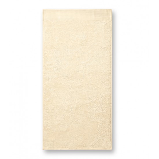 Minkštas organinės medvilnės rankšluostis MALFINI Mid Towel 825 (50×100 cm)  Almond