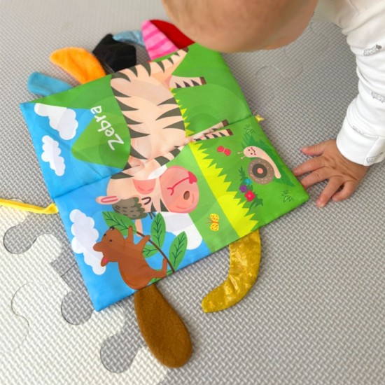 Miško gyvūnų uodegų audinio knyga WOOPIE BABY