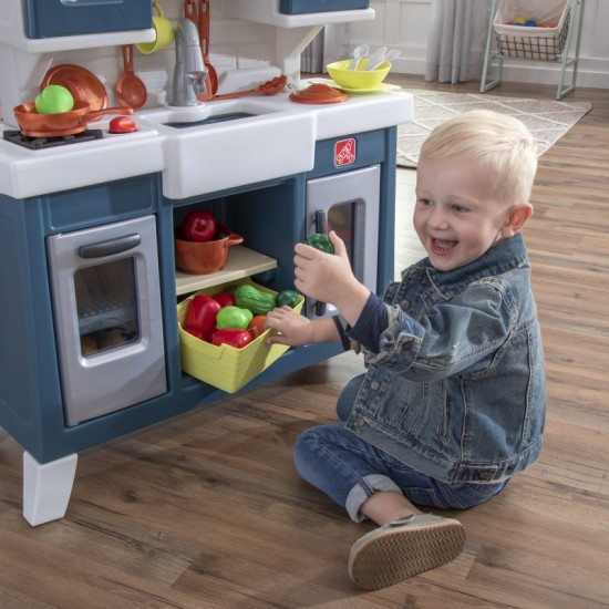 Moderni realistiška vaikų virtuvė su daugybe priedų 2 STEP