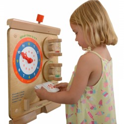 Mokymasis apie laiką. Valandų skaitymas. Edukacinė lenta. MASTERKIDZ