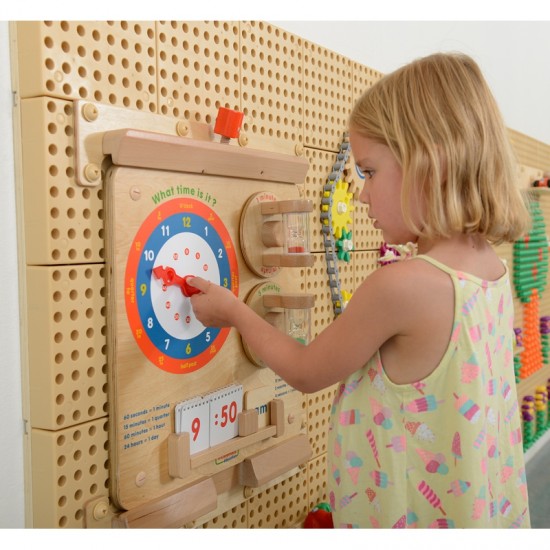 Mokymasis apie laiką. Valandų skaitymas. Edukacinė lenta. MASTERKIDZ