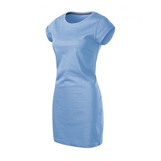 Moteriška laisvalaikio suknelė MALFINI Freedom Sky blue – 100 % medvilnės