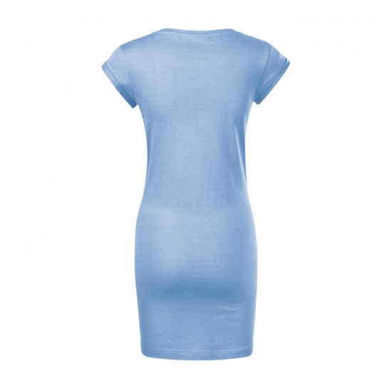 Moteriška laisvalaikio suknelė MALFINI Freedom Sky blue – 100 % medvilnės