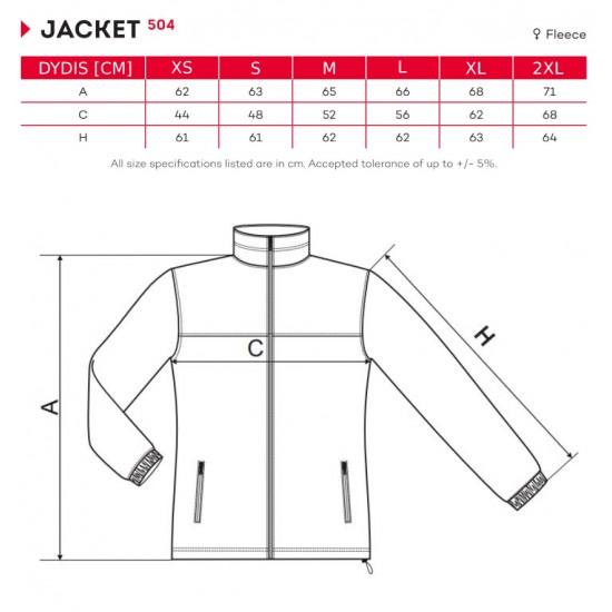 Moteriškas Flisinis Džemperis RIMECK Jacket 504, Ebony Gray