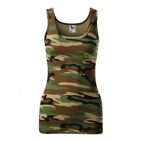 Moteriški Marškinėliai MALFINI Camo Triumph 180 g/m² Camouflage brown