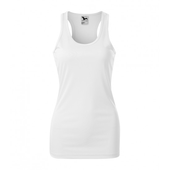 Moteriški Marškinėliai MALFINI Racer white, 130 g/m²