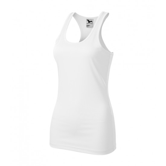 Moteriški Marškinėliai MALFINI Racer white, 130 g/m²