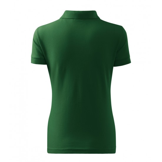 Moteriški Polo Marškinėliai MALFINI Cotton Bottle green, 170 g/m²