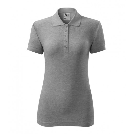 Moteriški Polo Marškinėliai MALFINI Cotton Dark gray melange, 170 g/m²