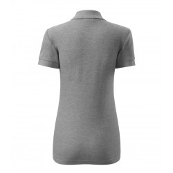Moteriški Polo Marškinėliai MALFINI Cotton Dark gray melange, 170 g/m²