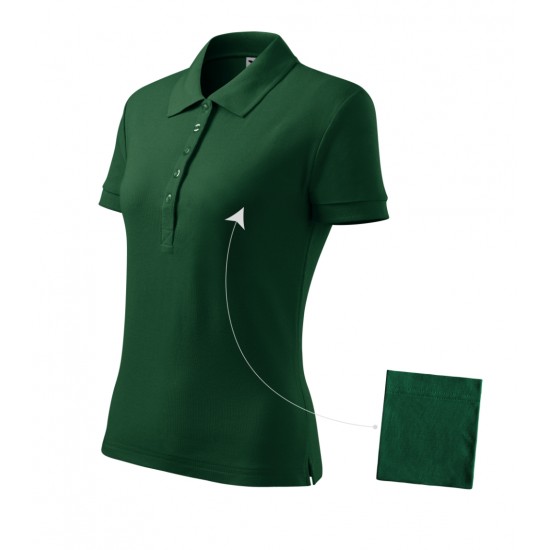 Moteriški Polo Marškinėliai MALFINI Cotton Dark green, 170 g/m²