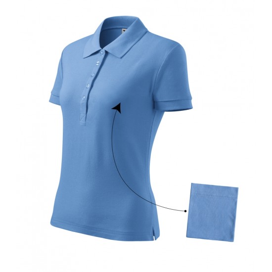 Moteriški Polo Marškinėliai MALFINI Cotton Sky blue, 170 g/m²