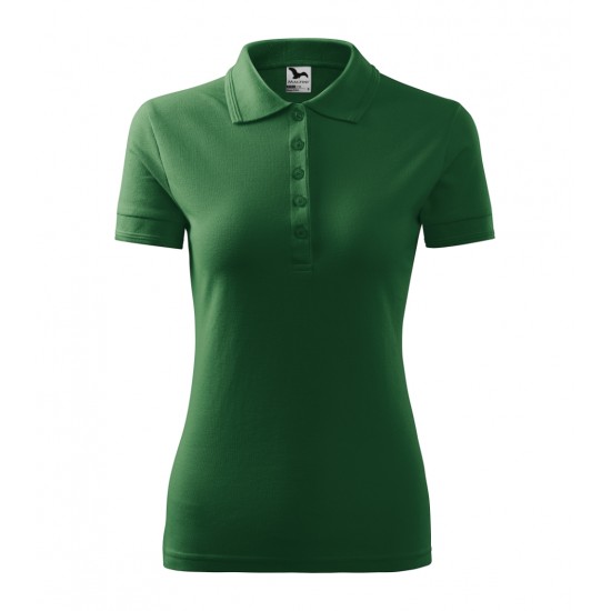 Moteriški Polo Marškinėliai MALFINI Pique Polo, Bottle green
