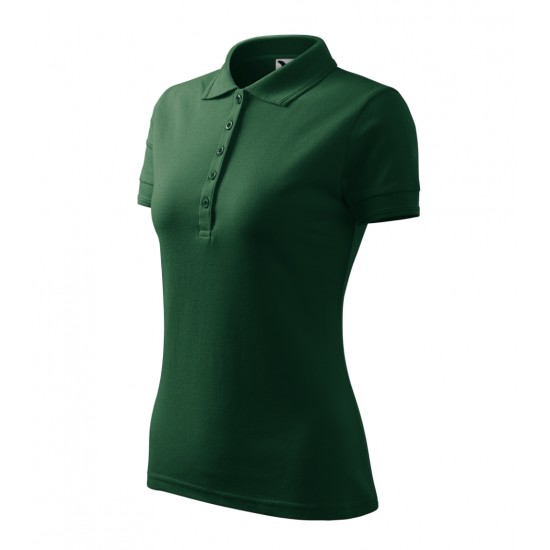 Moteriški Polo Marškinėliai MALFINI Pique Polo, Dark green
