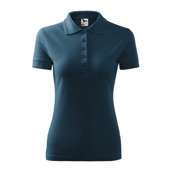 Moteriški Polo Marškinėliai MALFINI Pique Polo, Navy Blue