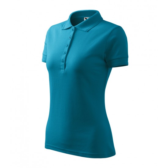 Moteriški Polo Marškinėliai MALFINI Pique Polo, Turquoise