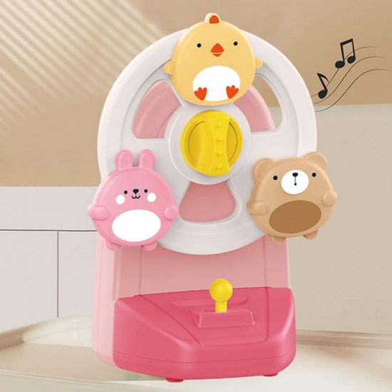 Muzikinė dėžutė su karuseliniais gyvūnais, lavinamasis žaislas WOOPIE BABY