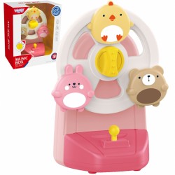 Muzikinė dėžutė su karuseliniais gyvūnais, lavinamasis žaislas WOOPIE BABY