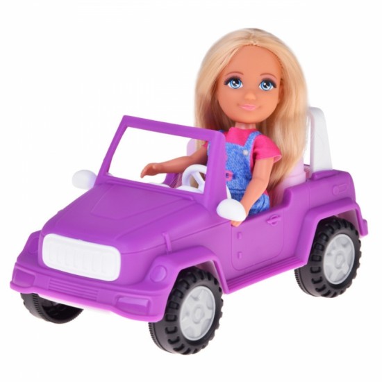 Niki lėlės rinkinys su arkliu, automobiliu ir priekaba WOOPIE ROYAL