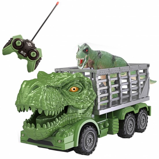 Nuotolinio Valdymo Automobilis Dinozauras Žalias + Figūrėlė WOOPIE