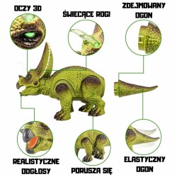 Nuotolinio valdymo RC dinozaurų robotas Triceratops WOOPIE