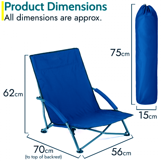 Paplūdimio kėdė THOMS Baltic, Royal Blue