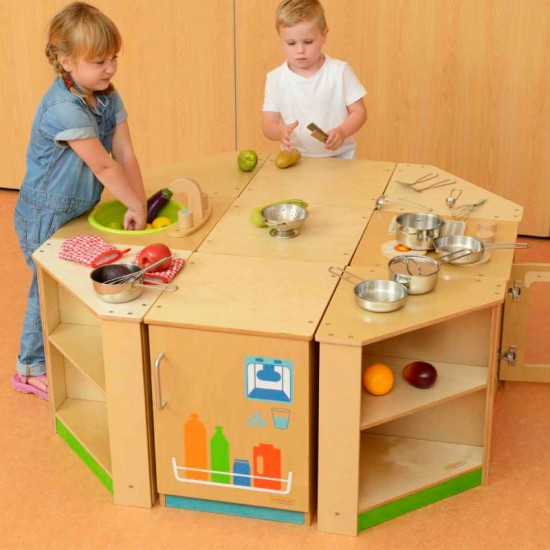 Pastelinių spalvų spintelė su kriaukle MASTERKIDZ