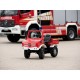 Pedalinis automobilis ugniagesys + gaidys Rolly Toys Unimog Mercedes Benz