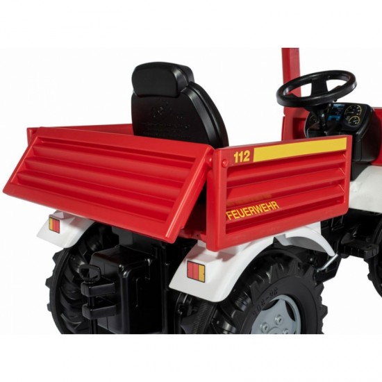 Pedalinis automobilis ugniagesys + gaidys Rolly Toys Unimog Mercedes Benz