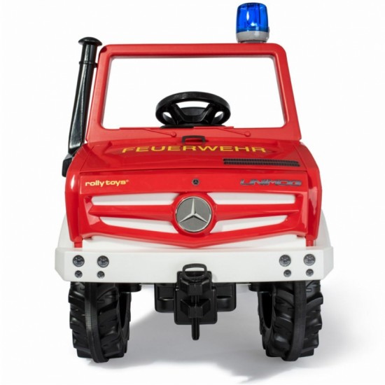 Pedalinis automobilis ugniagesys + gaidys Rolly Toys Unimog Mercedes Benz