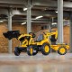 Pedalinis traktorius-ekskavatorius-kaušas-priekaba nuo 2 metų FALK KOMATSU