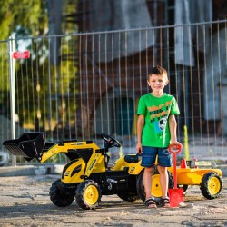 Pedalinis traktorius-ekskavatorius-kaušas-priekaba nuo 2 metų FALK KOMATSU
