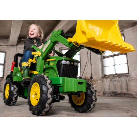 Pedalinis traktorius su kaušu, žalias Rolly Toys rollyFarmtrac John Deere 7930