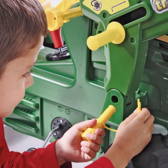 Pedalinis traktorius su kaušu, žalias Rolly Toys rollyFarmtrac John Deere 7930