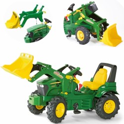 Pedalinis traktorius su kaušu, žalias Rolly Toys rollyFarmtrac John Deere 7930