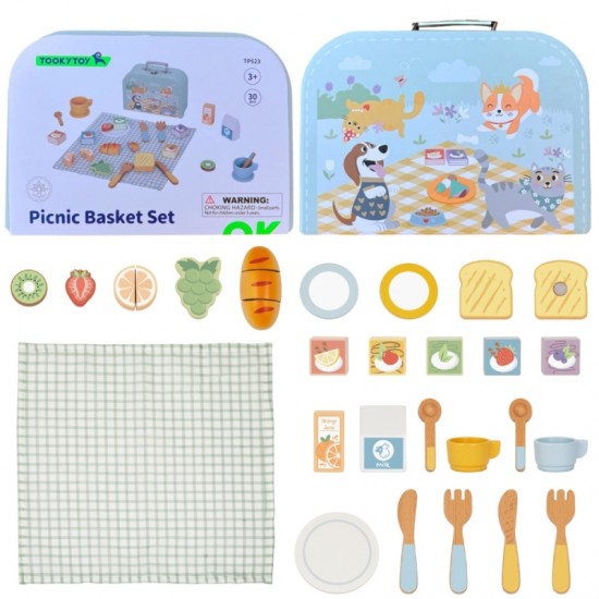 Pikniko rinkinys, vaisiai pjaustymui, pusryčių rinkinys TOOKY TOY