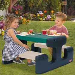 Pikniko stalas sodui vaikų mėlynas ir žalias „Little Tikes“