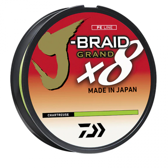 Pintas Valas DAIWA J-Braid Grand X8 Chartreuse 270m 0.10mm