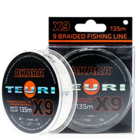 Pintas valas Teuri X9 White 135m, 0.19mm, 12kg