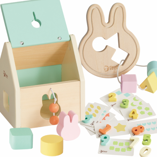 Pirmieji mokymosi žaislai nuo 12 iki 18 mėnesių CLASSIC WORLD Pastel Baby Box