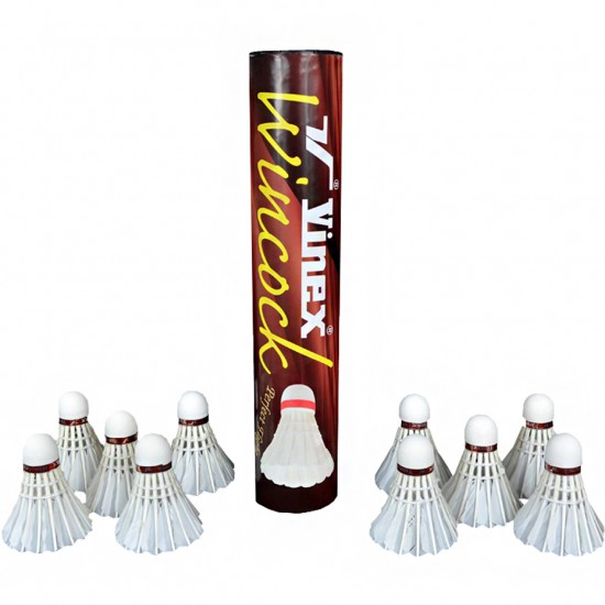 Plunksnos badmintono šaudyklės Vinex Wincock NO10 10vnt VSCO-W10 Plunksnos badmintono šaudyklės Vinex Wincock NO10 10vnt VSCO-W10