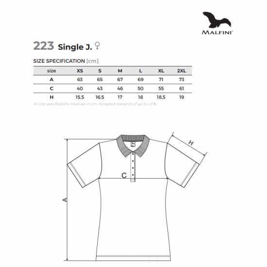 Polo Marškinėliai Single J. Moteriški Dark Gray Melange 180 g/m²