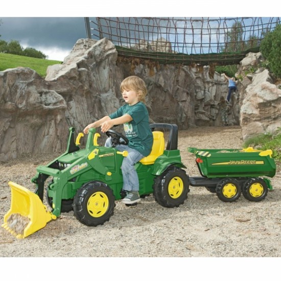 Priekaba Rolly Toys Trailer John Deere Halfpipe