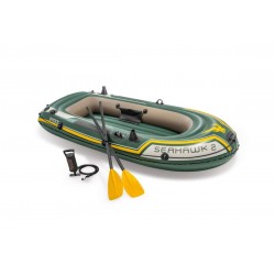 Pripučiama guminė valtis Intex SEAHAWK 2 BOAT SET 236x114x41